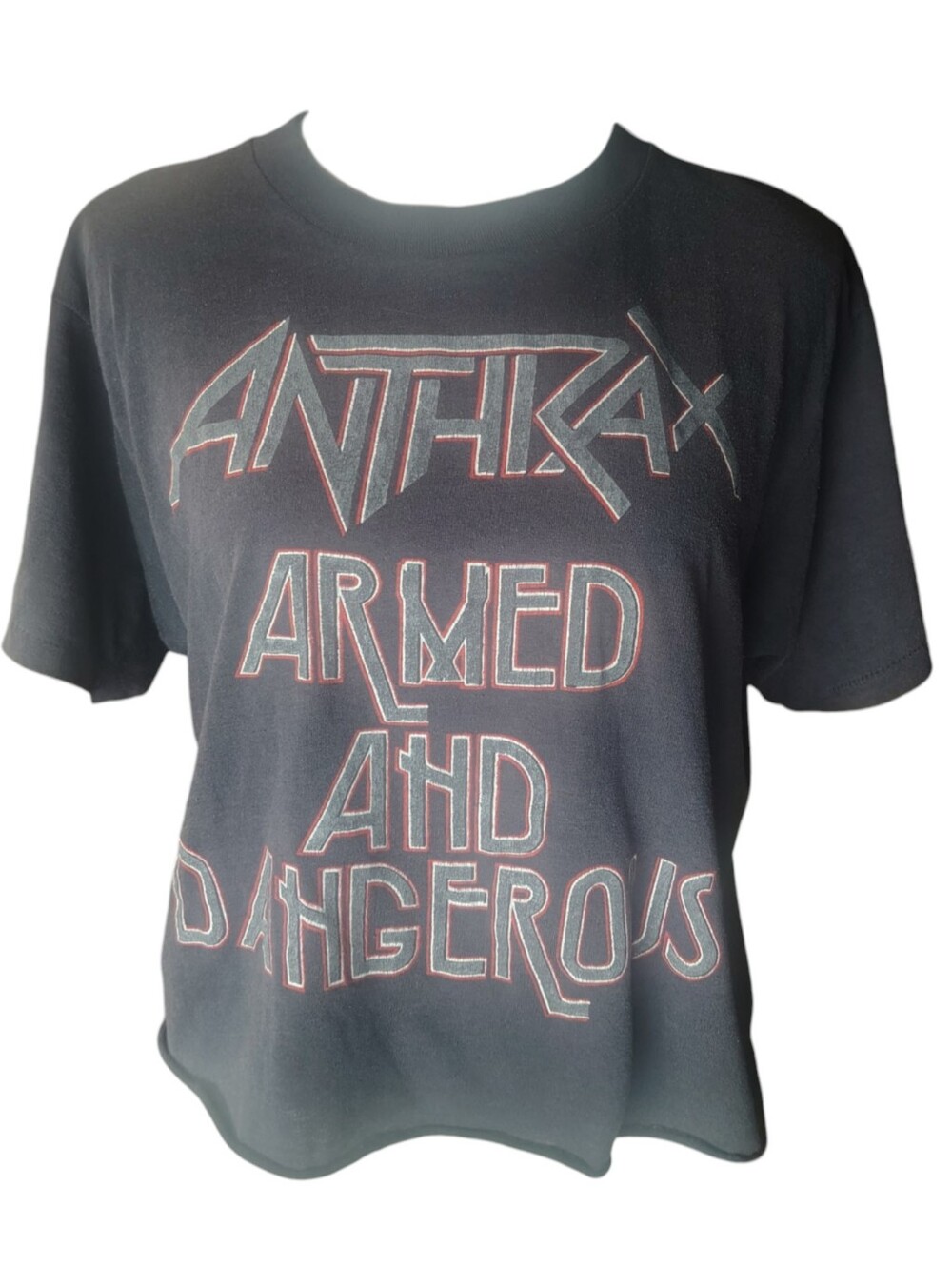 Vintage 1985 Anthrax Armed and Dangerous Tour '85 T Shirt Original Thrash Metal